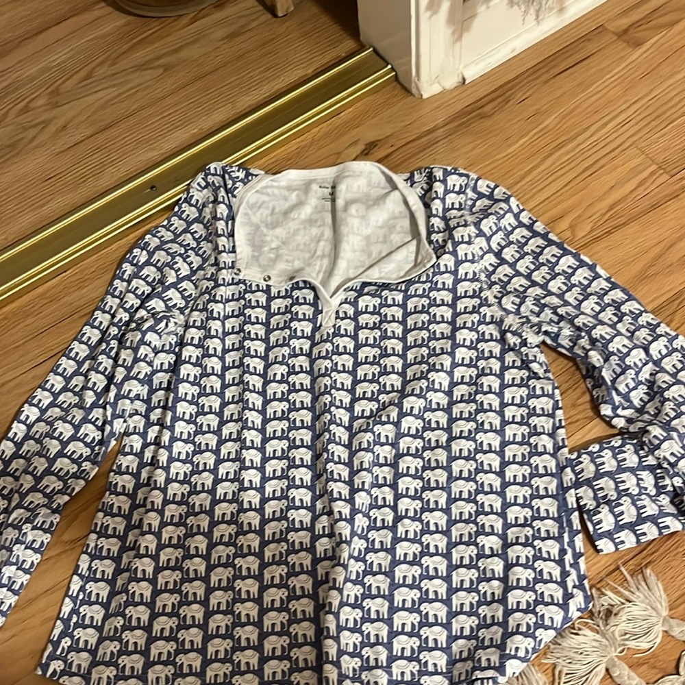 roller rabbit pajama TOP ONLY